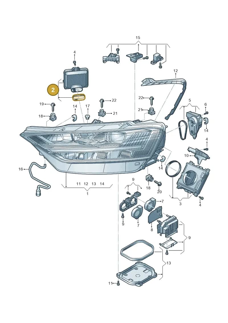 4M0907397BD — Audi A8 (2017-2025) diagram 838941100, position 2