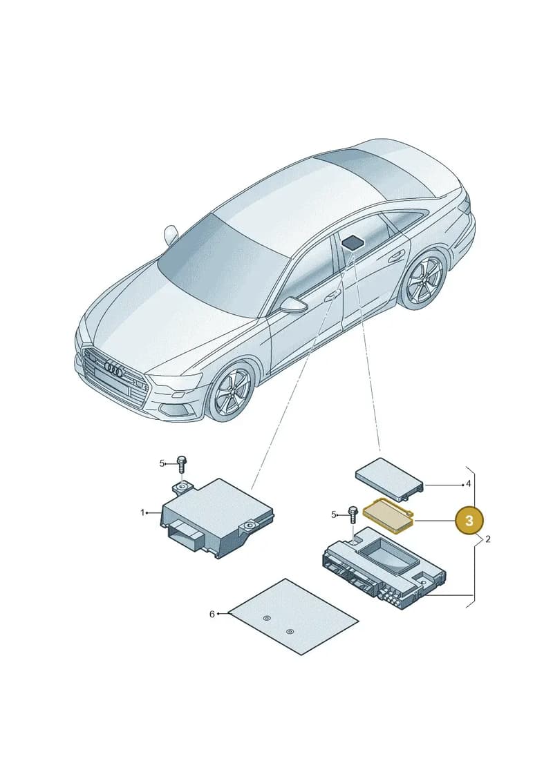 4M0907486 — Audi RS6 Avant (2019-2025) diagram 430907000, position 3
