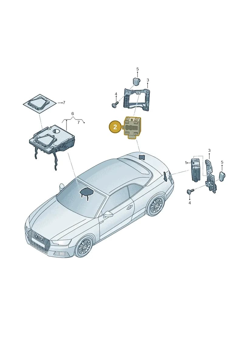 4M0907566D — Audi A5 Cabriolet (2016-2025) diagram 848907350, position 2