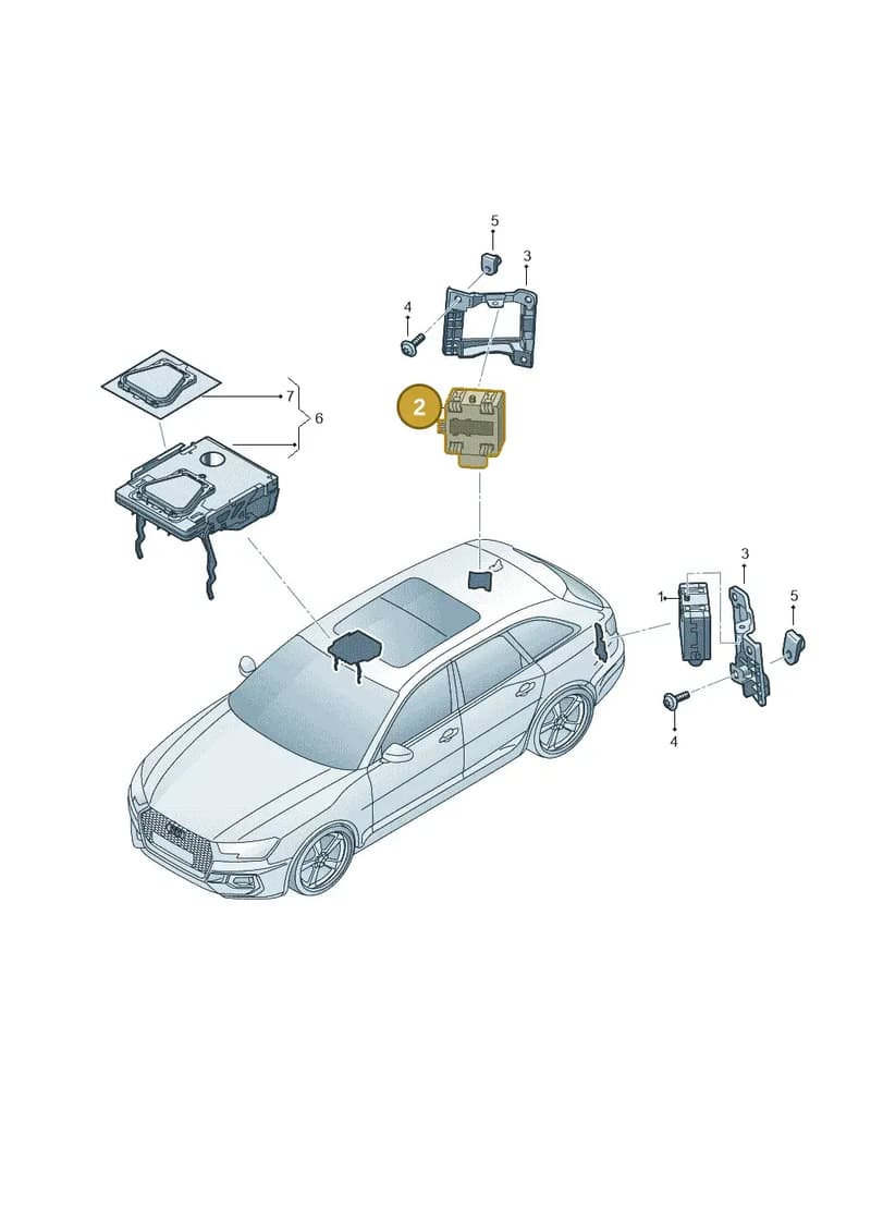 4M0907566E — Audi RS4 Avant (2017-2025) diagram 438907350, position 2