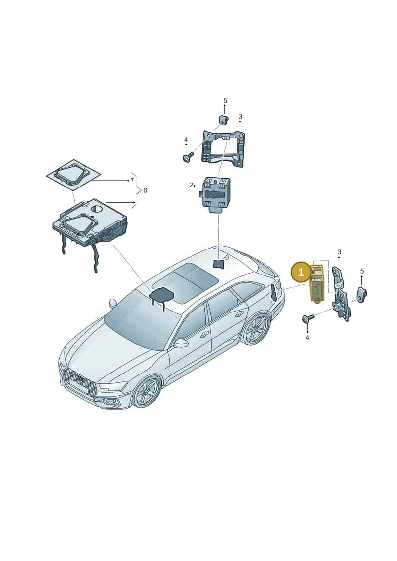 4M0907590D — Audi RS4 Avant (2017-2025) diagram 438907350, position 1
