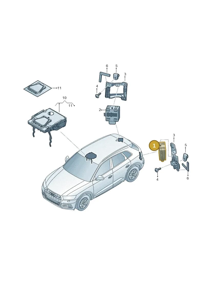 4M0907590E — Audi A4L 2.0 (2016-) diagram 896907350, position 1