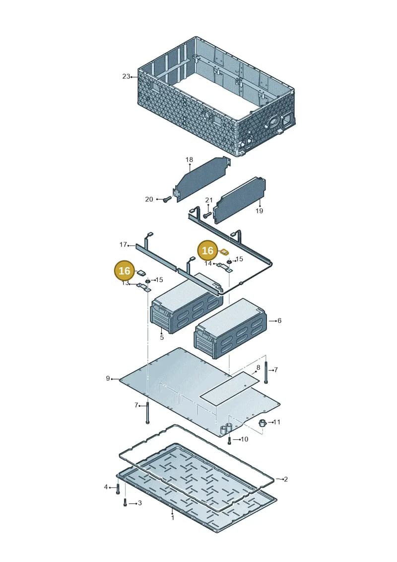 4M0915151B — Audi Q8 (2018-2025) diagram 896915060, position 16
