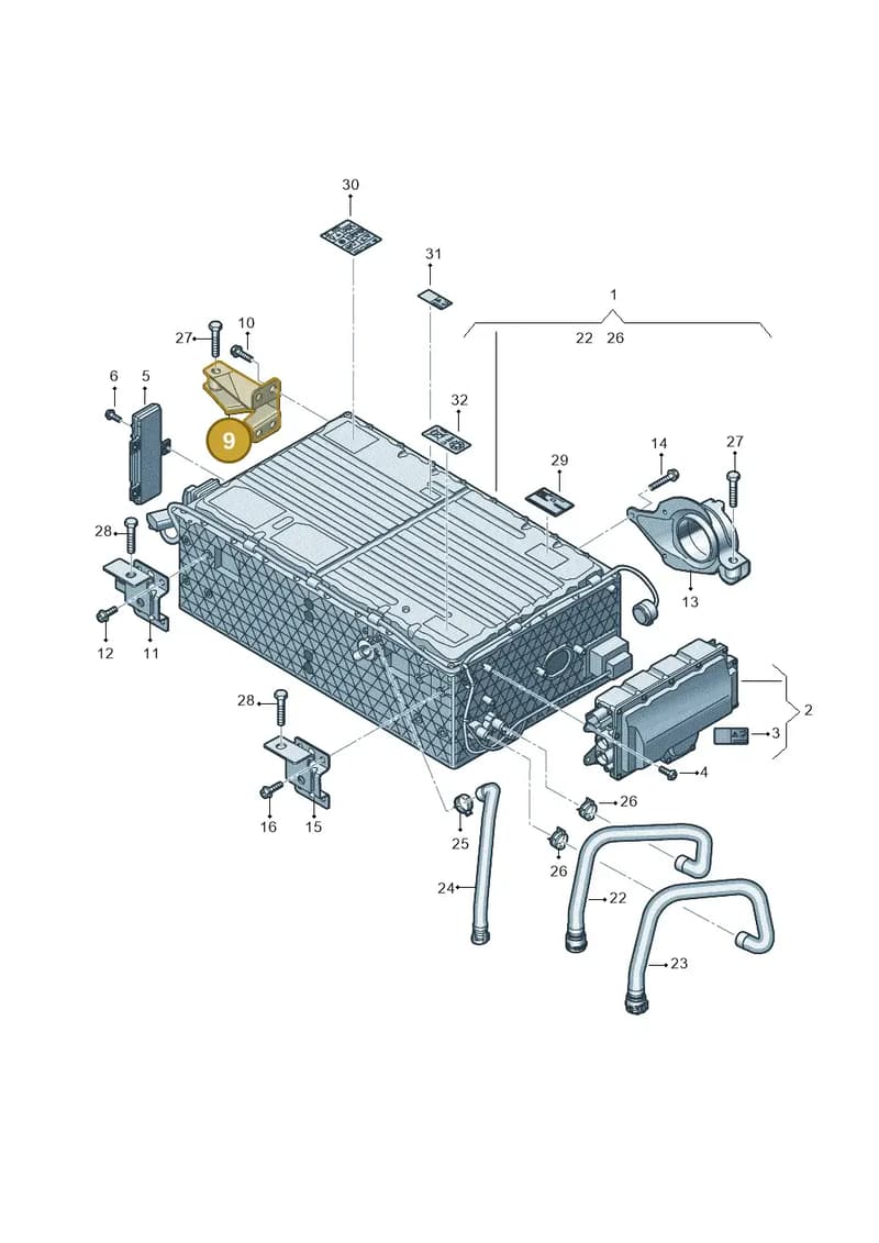 4M0915371G — Audi Q7 (2015-2025) diagram 439915500, position 9