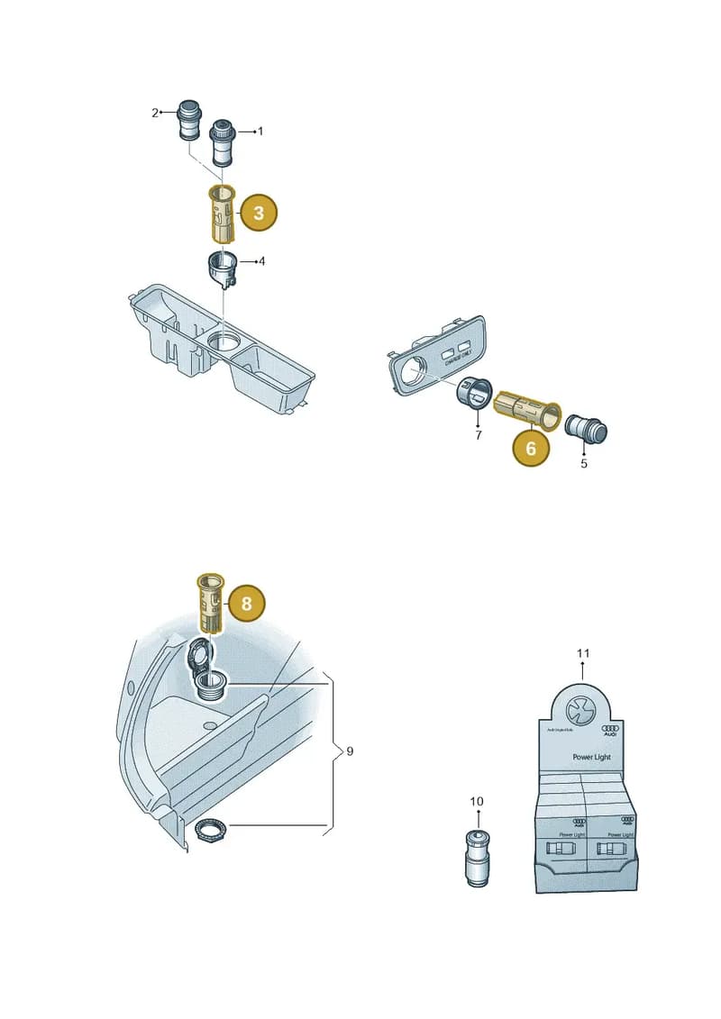 4M0919309 — Audi RS Q3 Sportback (2019-2024) diagram 597919090, position 3+6+8