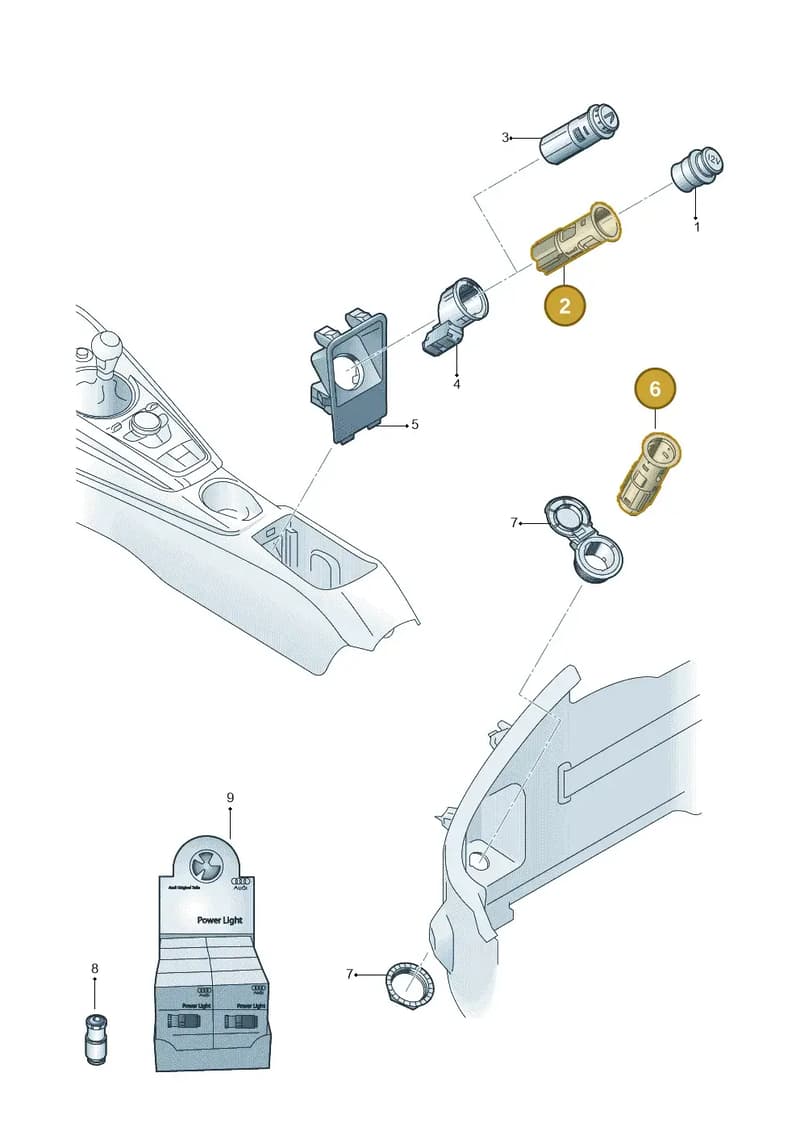 4M0919309 — Audi TT RS (2016-2023) diagram 850919900, position 2+6
