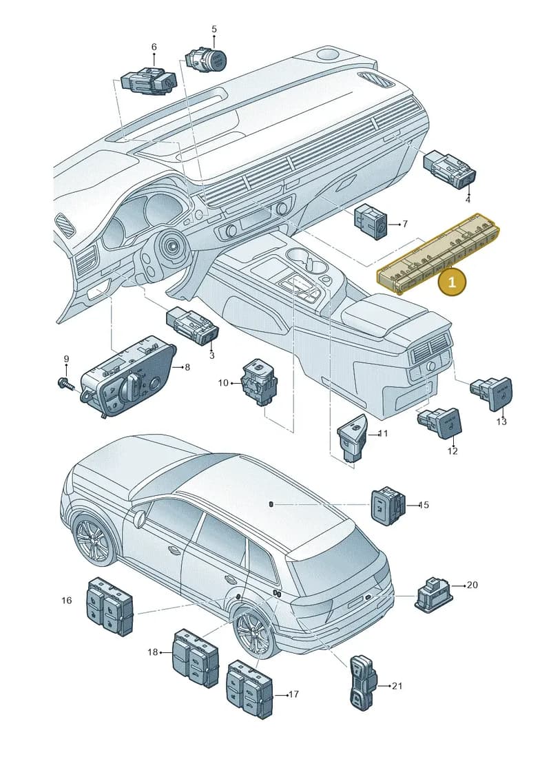 4M0925301S — Audi Q7 (2015-2025) diagram 859941500, position 1