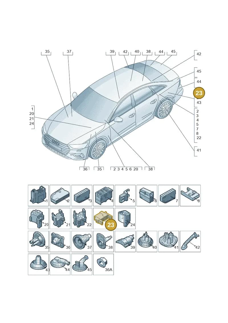 4M0937527 — Audi A6 L 2.0 (2018-) diagram 577971810, position 23