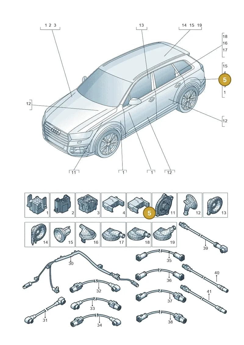 4M0937527 — Audi Q7 (2015-2025) diagram 859971780, position 5