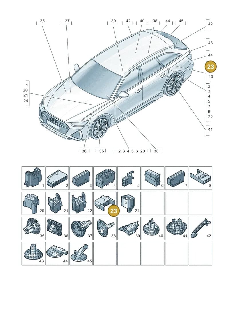 4M0937527 — Audi RS6 Avant (2019-2025) diagram 537971810, position 23