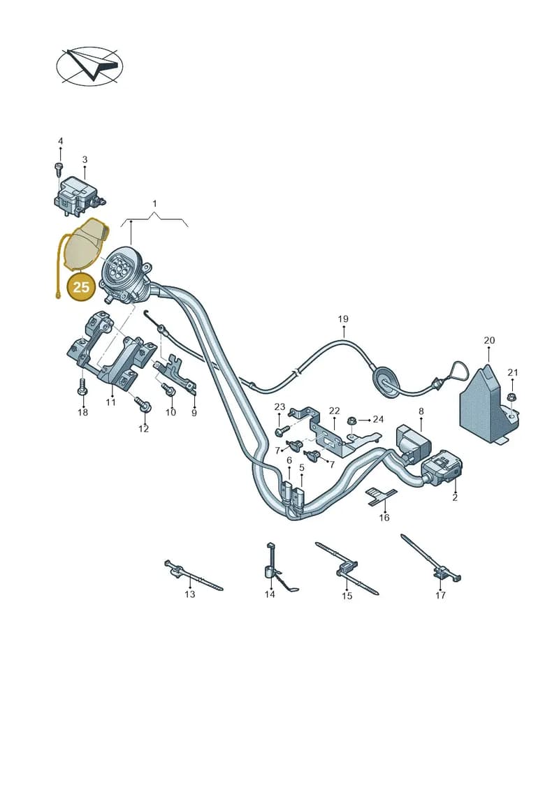 4M0941041B — Audi A6 L 2.0 (2018-) diagram 435970030, position 25