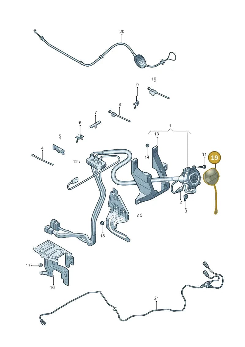 4M0941041B — Audi A6 1.8 (2015-2019) diagram 887970030, position 19