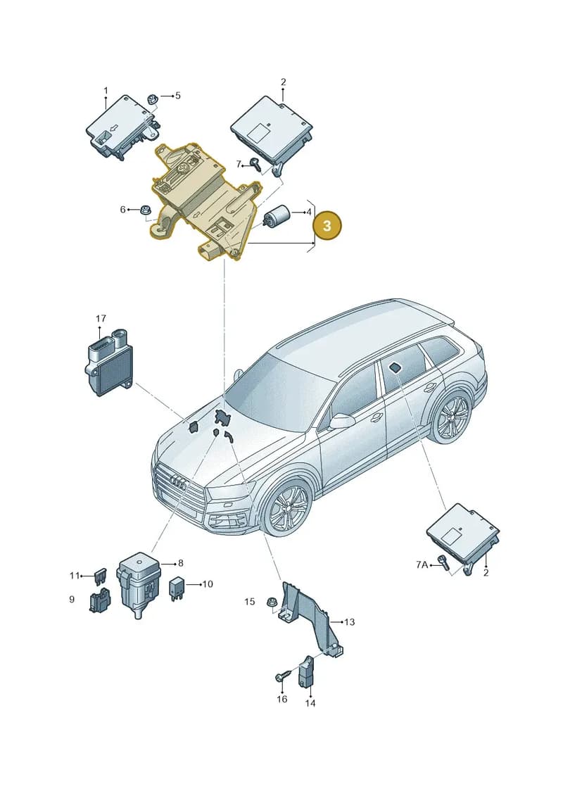 4M0941823D — Audi Q7 (2015-2025) diagram 859937200, position 3