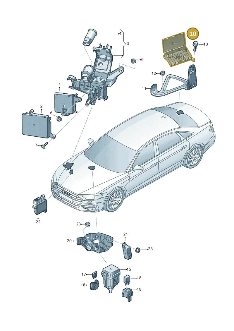 4M0941828J — Audi A8 (2017-2025) diagram 838937200, position 10