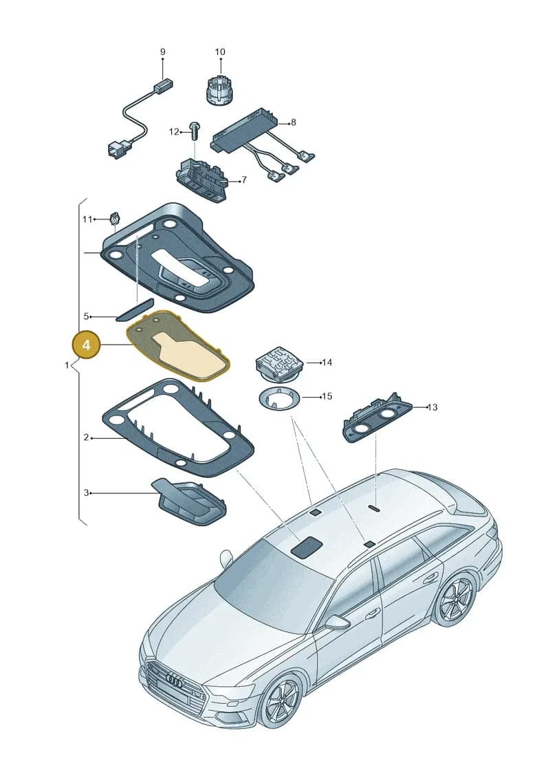 4M0947133A — Audi RS6 Avant (2019-2025) diagram 430947000, position 4