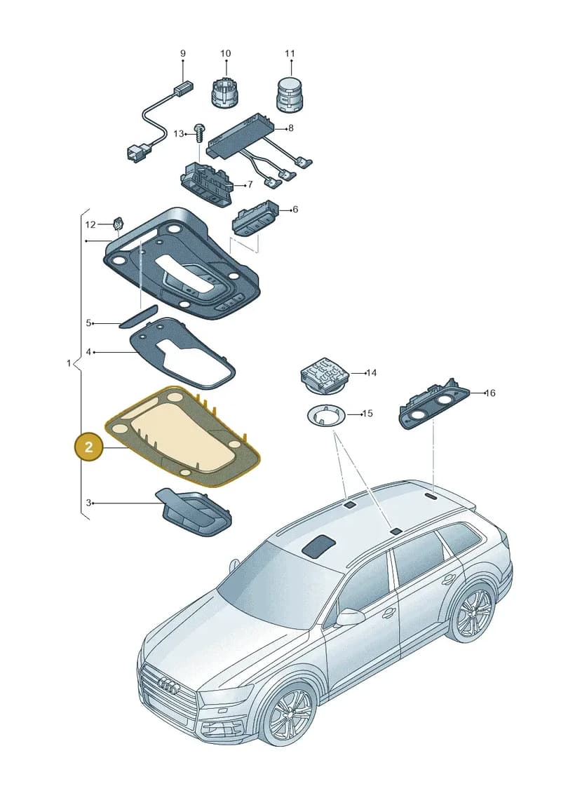 4M0947139CBC5 — Audi Q7 qu. 3.0 TDI (2015-2019) diagram 859947050, position 2
