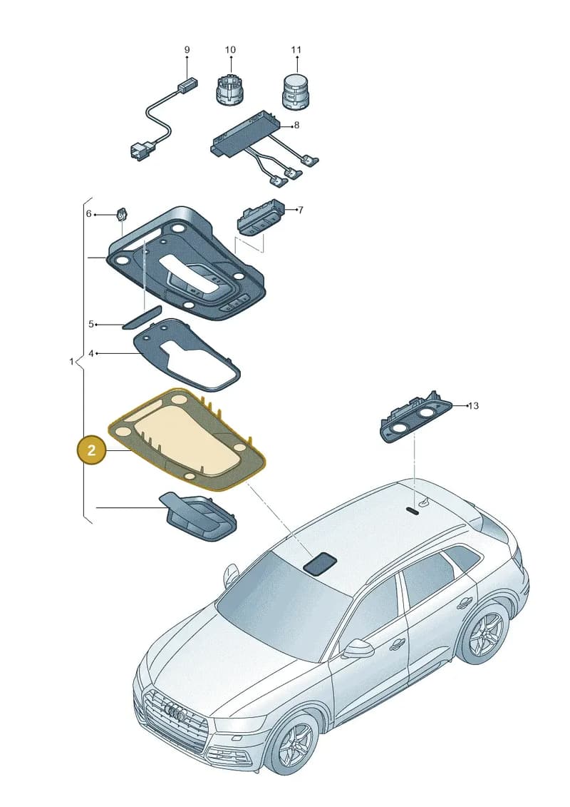 4M0947139CU57 — Audi Q5 (2016-2020) diagram 896947000, position 2