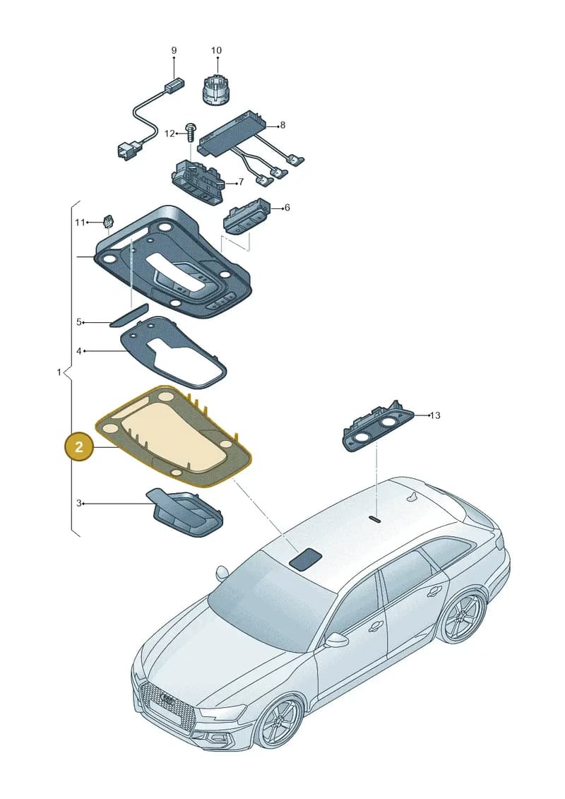 4M0947139CU57 — Audi RS4 Avant (2017-) diagram 438947000, position 2