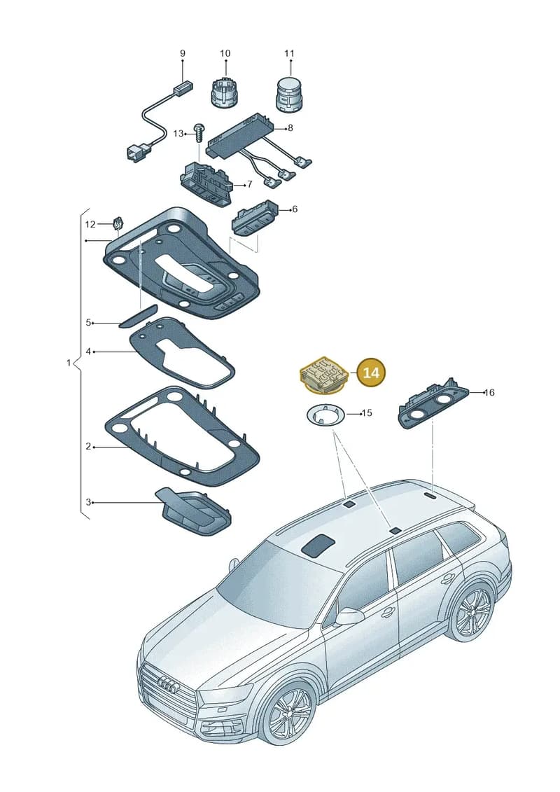 4M0947291 — Audi Q7 (2015-2025) diagram 859947050, position 14