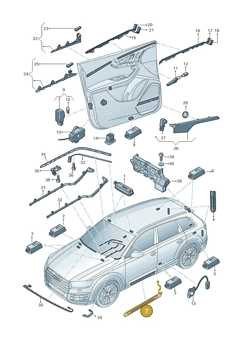4M0947418 — Audi Q7 (2015-2025) diagram 859947100, position 7