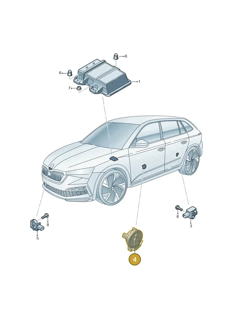 4M0955557A — Skoda Kamiq (2019-2020) diagram 584959030, position 4