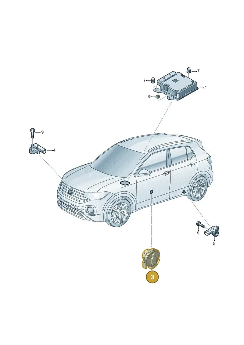 4M0955557A — Volkswagen T-Cross (2018-2025) diagram 587959030, position 3