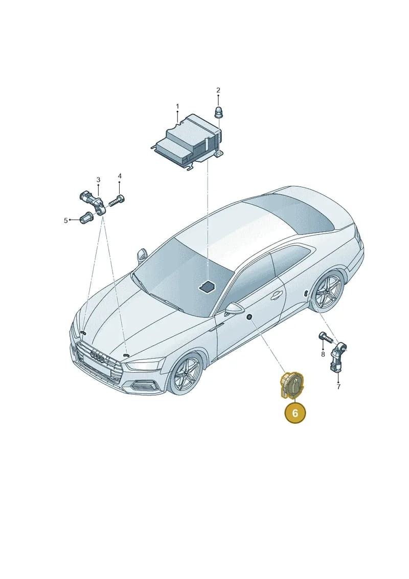 4M0955557A — Audi RS5 Sportback (2017-2025) diagram 847959300, position 6