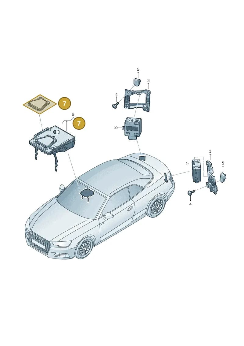 4M0955609 — Audi A5 Cabriolet (2016-2025) diagram 848907350, position 7