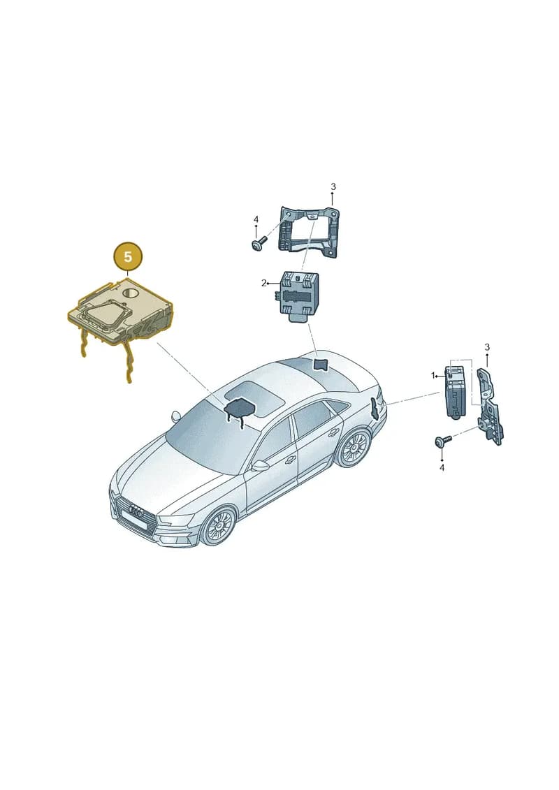 4M0955609 — Audi A4 (2015-2025) diagram 849907350, position 5