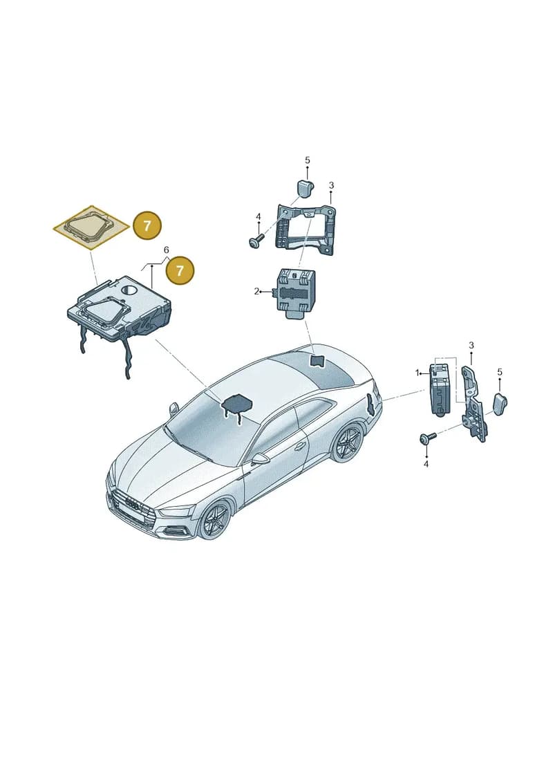 4M0955609 — Audi RS5 Sportback (2017-2025) diagram 897907350, position 7