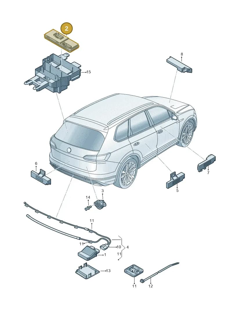 4M0959107B — Volkswagen Touareg (2017-2025) diagram 439909000, position 2