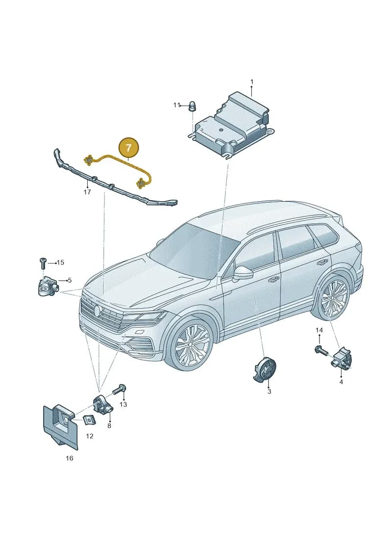 4M0959121M — Volkswagen Touareg (2017-2025) diagram 439959030, position 7