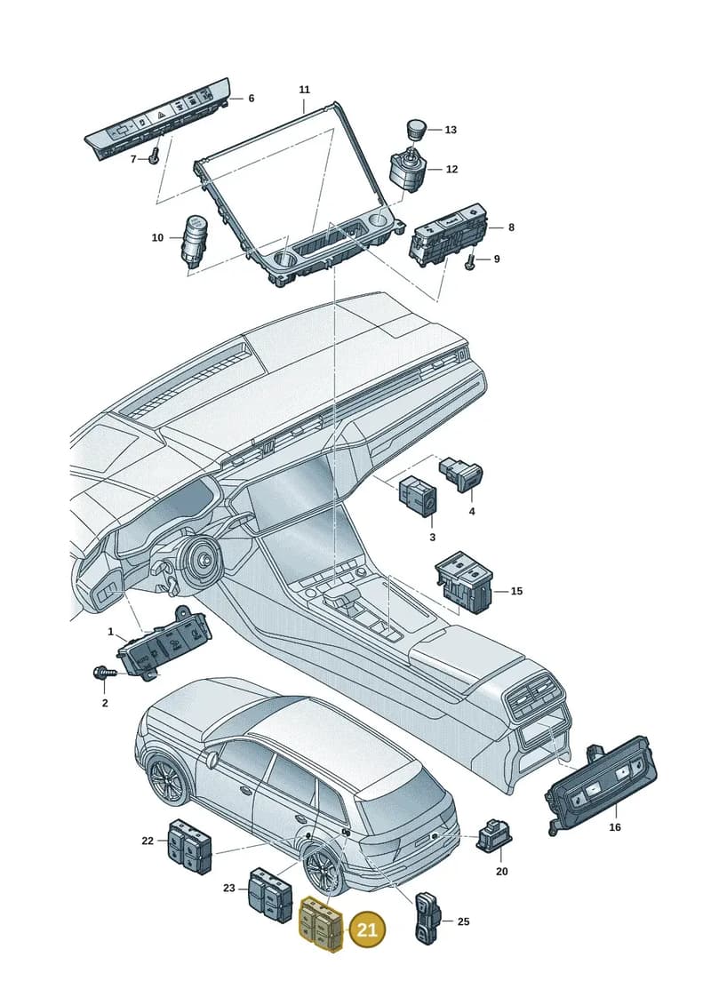4M0959511D5PR — Audi Q7 (2015-2025) diagram 859941052, position 21