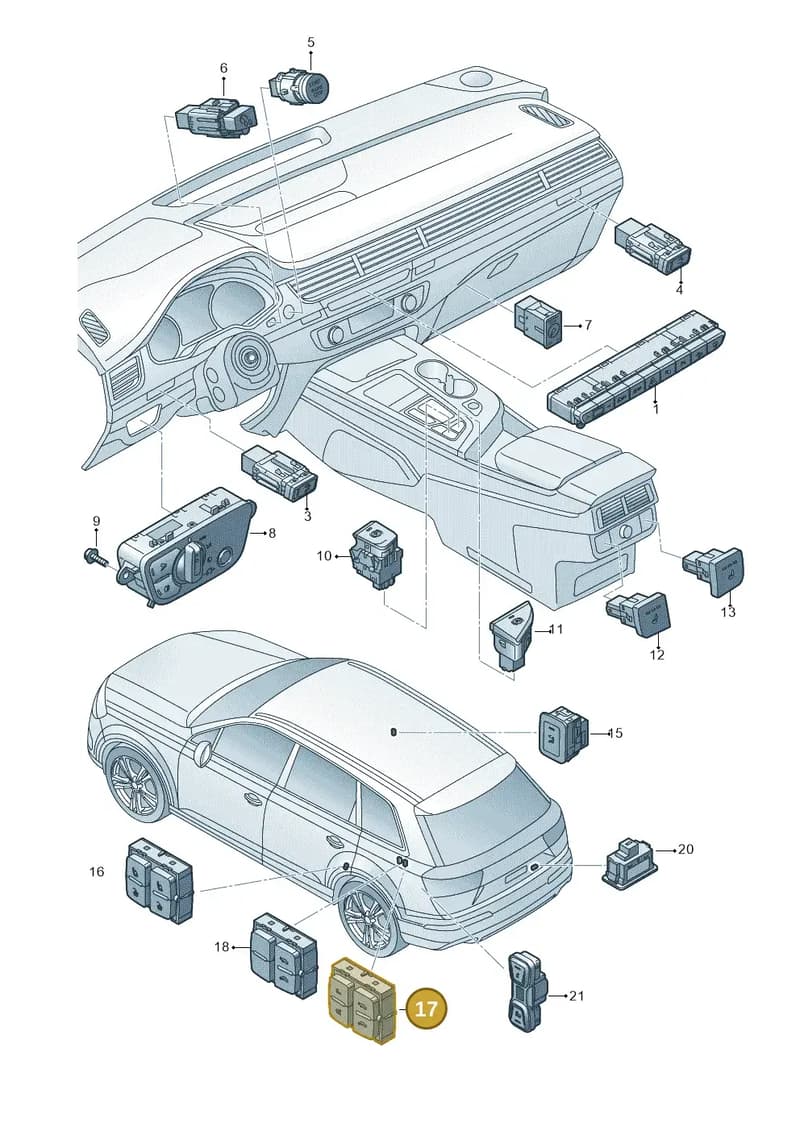 4M0959511D5PR — Audi Q7 (2015-2025) diagram 859941500, position 17