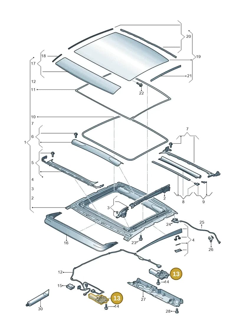 4M0959591B — Audi RS5 Sportback (2017-2025) diagram 897877000, position 13
