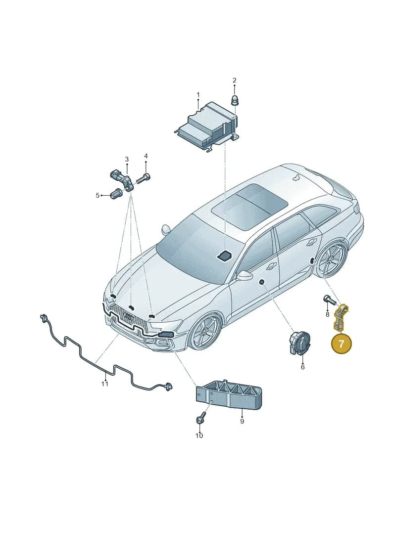 4M0959643 — Audi RS4 Avant (2017-2025) diagram 438959300, position 7