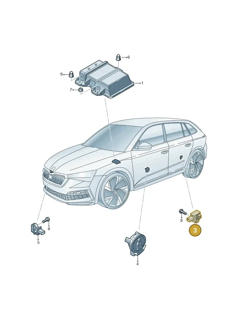 4M0959643 — Skoda Kamiq (2019-2020) diagram 584959030, position 3