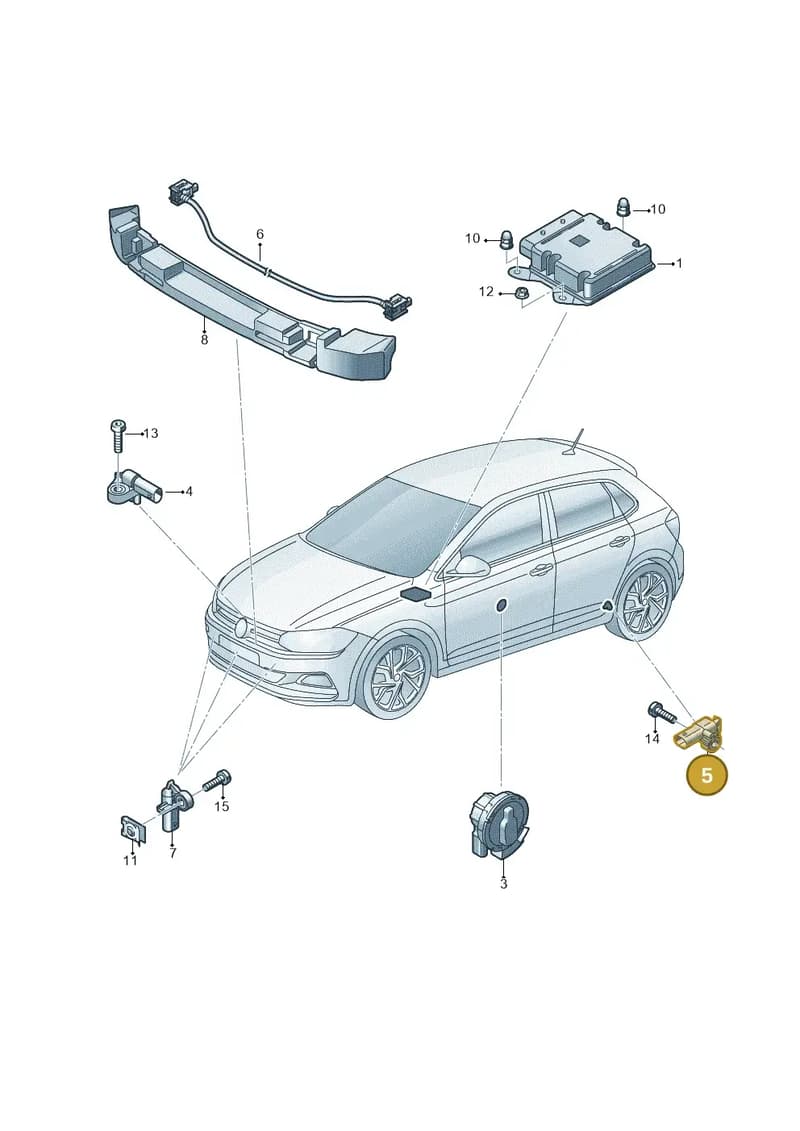4M0959643 — Volkswagen Polo (2017-2025) diagram 837959300, position 5