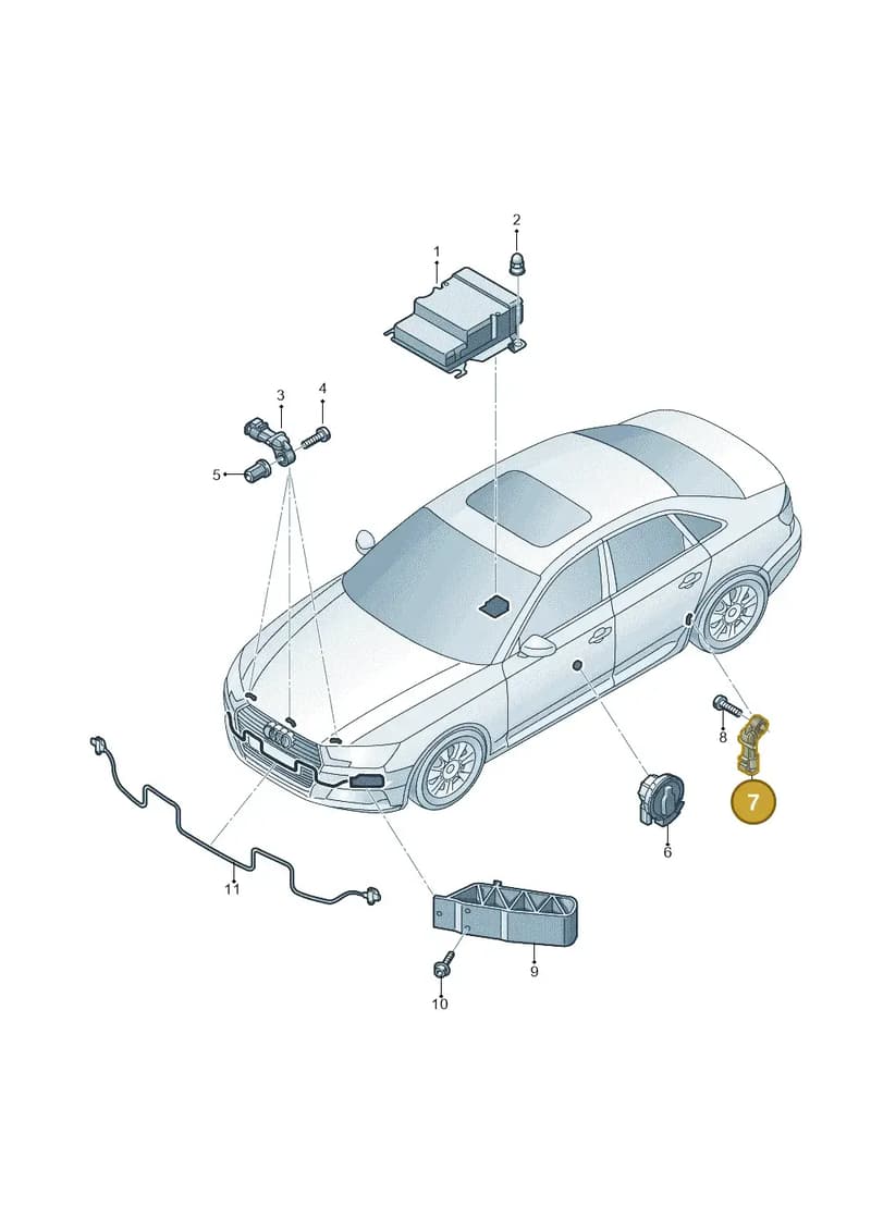 4M0959643 — Audi A4 (2015-2025) diagram 849959300, position 7
