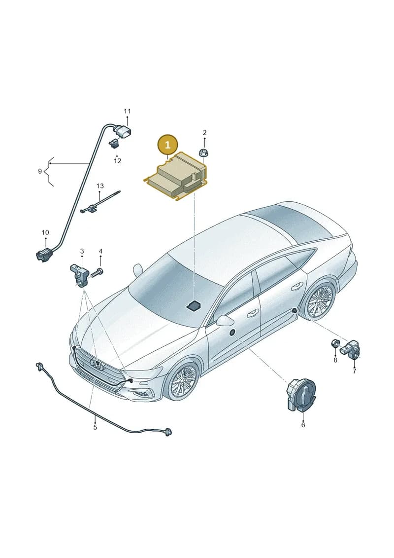 4M0959655AH — Audi RS7 Sportback (2019-2025) diagram 435959300, position 1