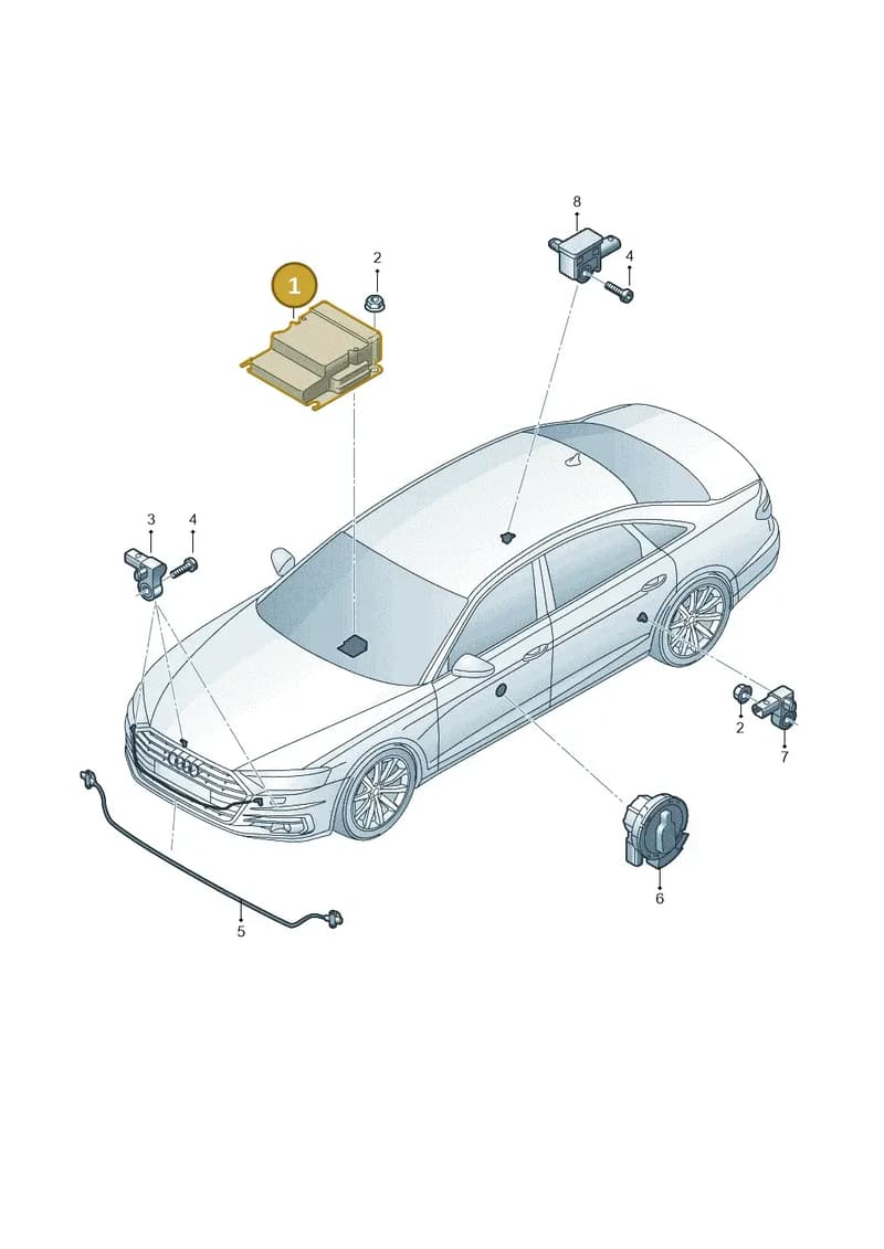 4M0959655AL — Audi A8 (2017-2025) diagram 838959300, position 1