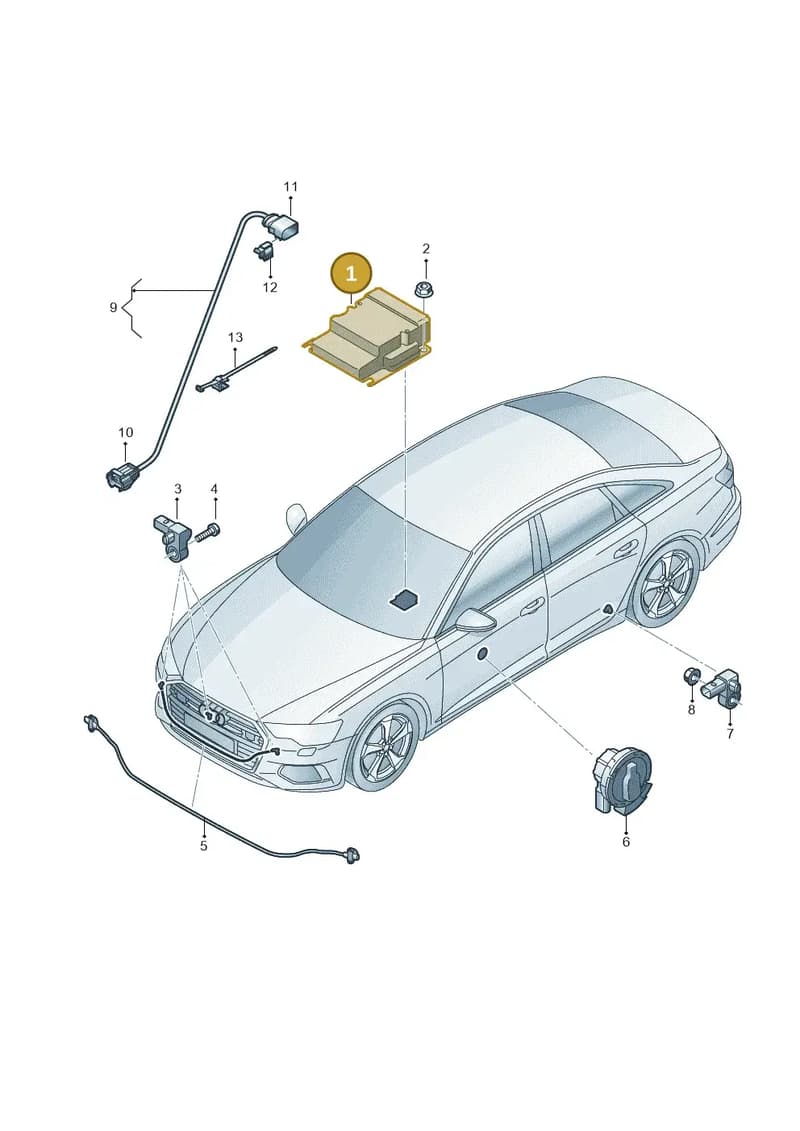 4M0959655BB — Audi RS6 Avant (2019-2025) diagram 430959300, position 1