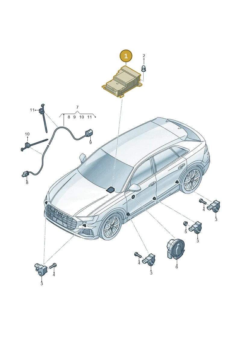 4M0959655BE — Audi RS Q8 (2019-2025) diagram 429959030, position 1