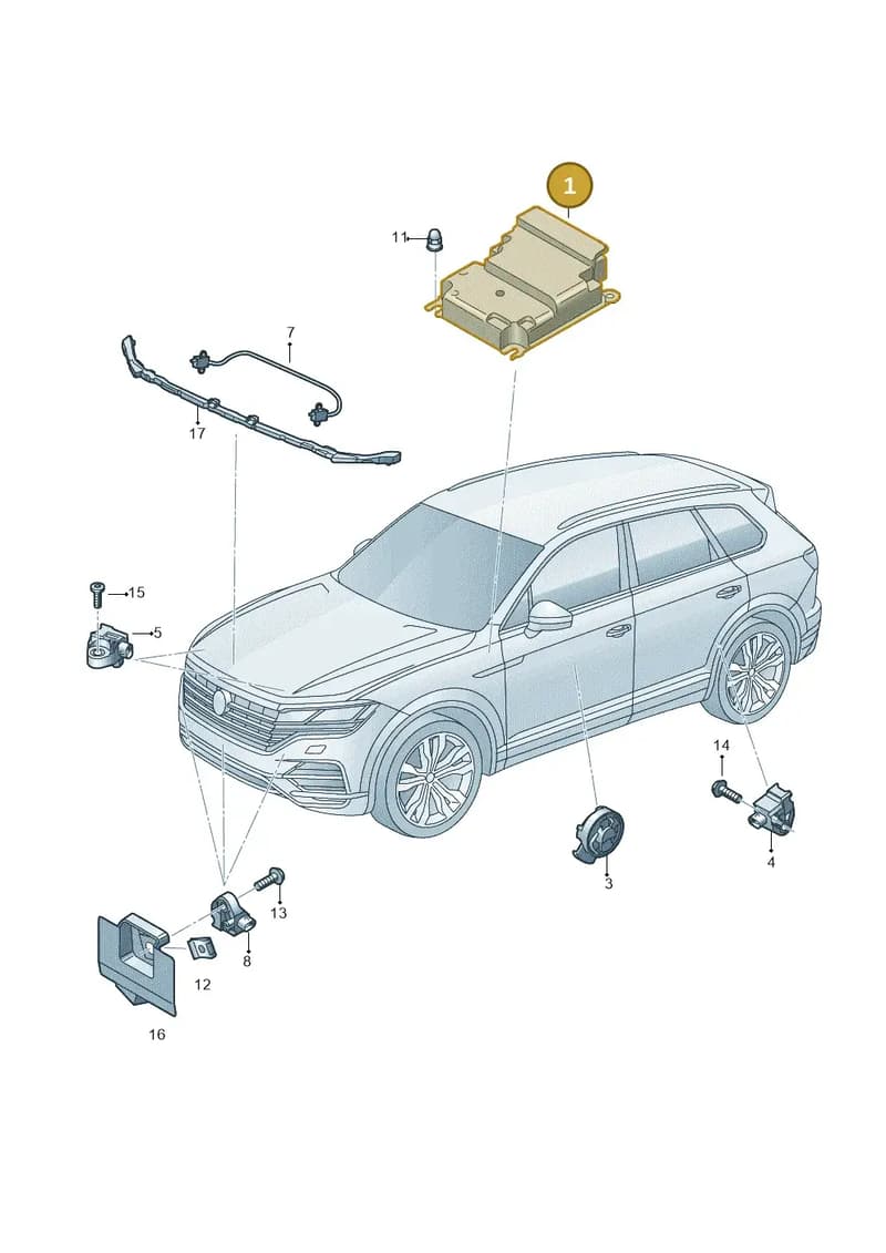 4M0959655BJ — Volkswagen Touareg (2017-2025) diagram 439959030, position 1