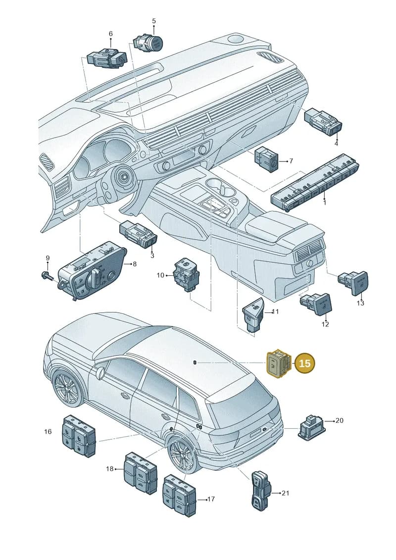 4M09635666PS — Audi Q7 (2015-2025) diagram 859941500, position 15