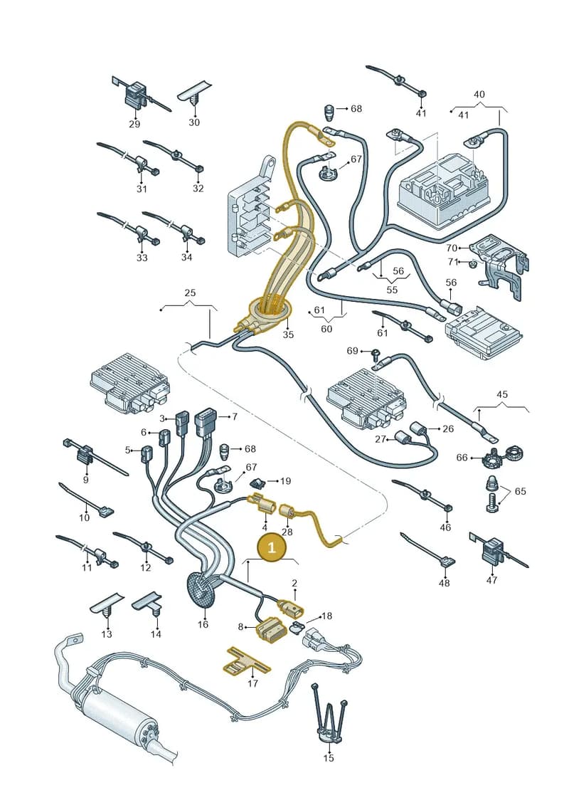 4M0971225CE — Volkswagen Touareg (2017-2025) diagram 439971001, position 1