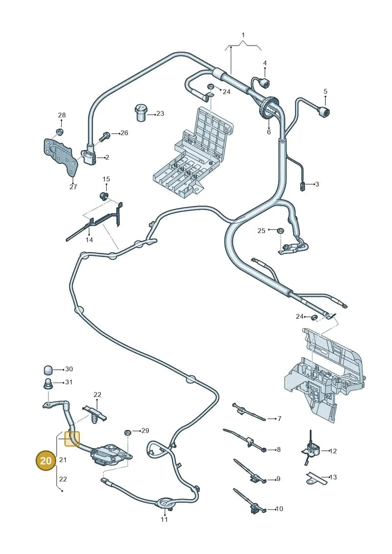 4M0971225DM — Audi Q8 (2018-2025) diagram 859972040, position 20