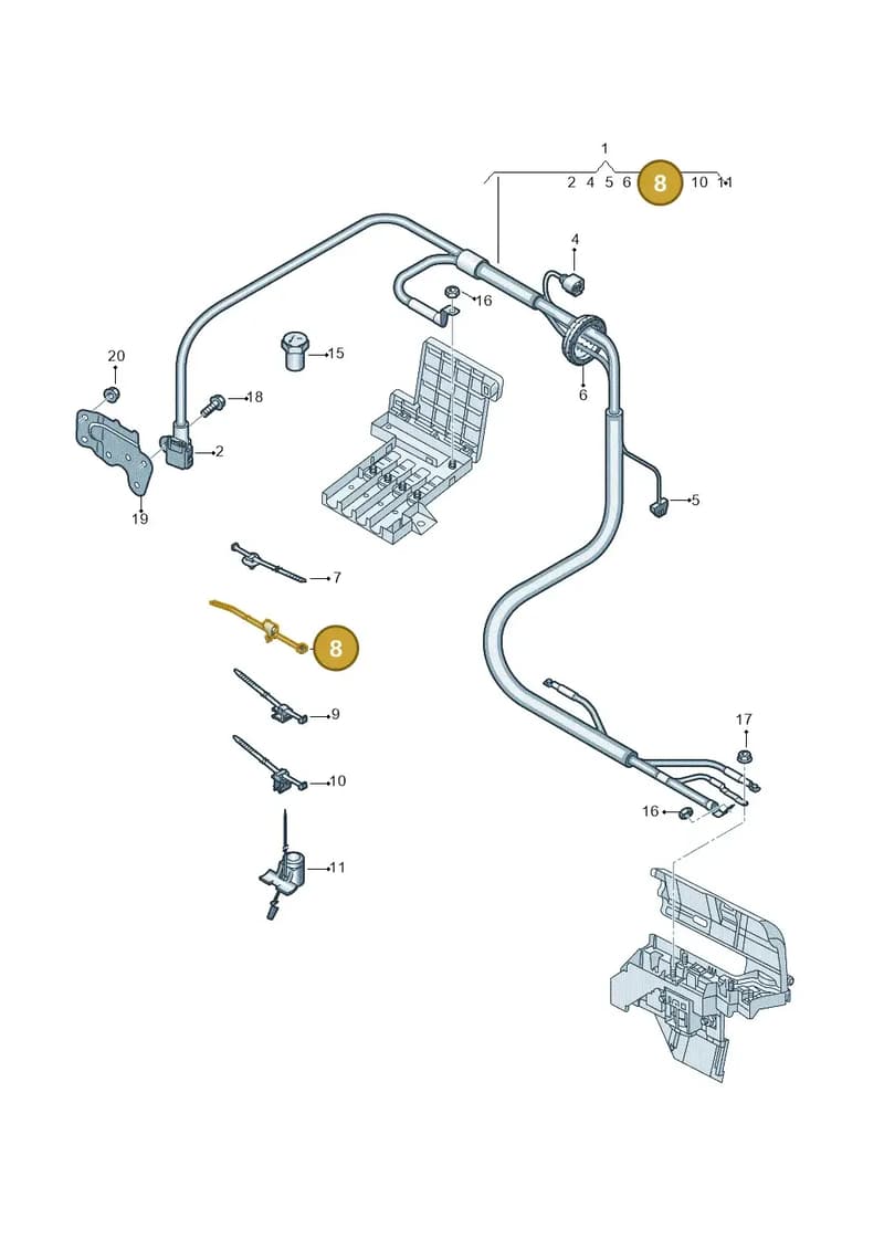 4M0971341G — Audi Q8 (2018-2025) diagram 429972000, position 8