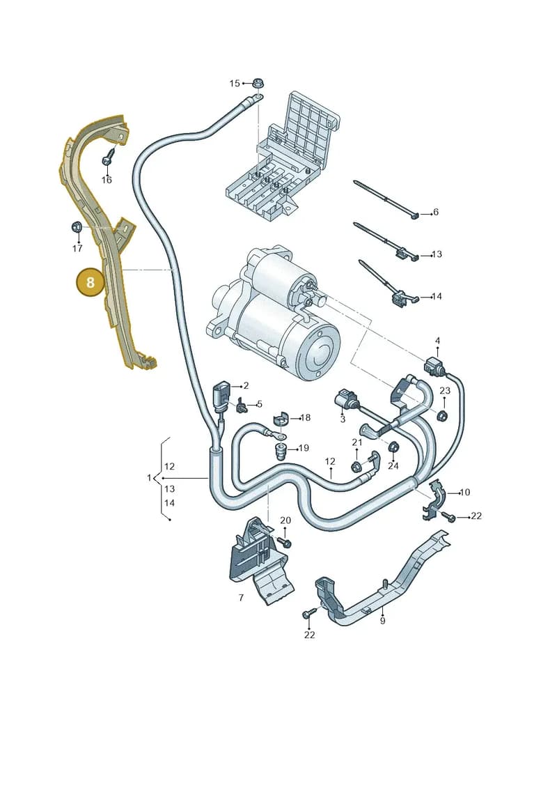 4M0971341G — Audi Q7 (2015-2025) diagram 859972050, position 8