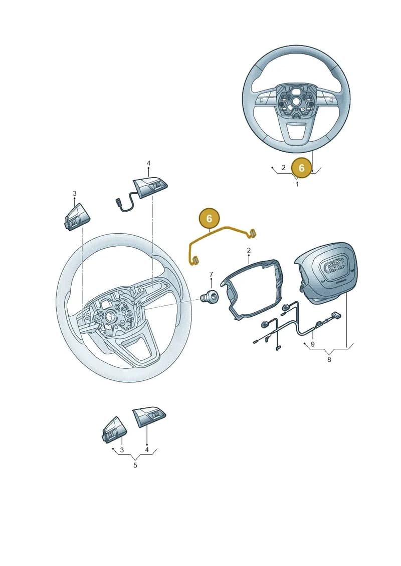 4M0971589 — Audi A1 Sportback (2018-2025) diagram 592419100, position 6